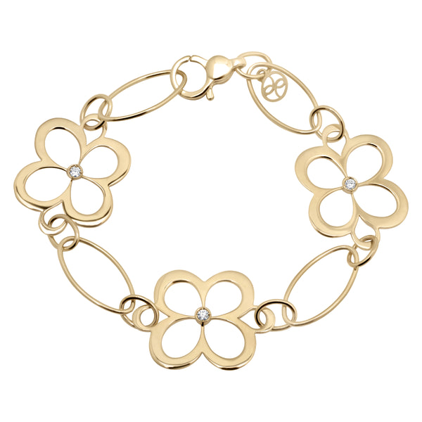 FIORE LARGE LINK CHAIN BRACELET with DIAMONDS