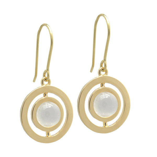 ANELLO EARRINGS with MOONSTONE - 18K YELLOW GOLD