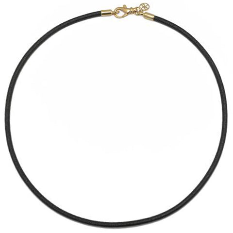 LEATHER CORD with 18K YELLOW GOLD CLASP
