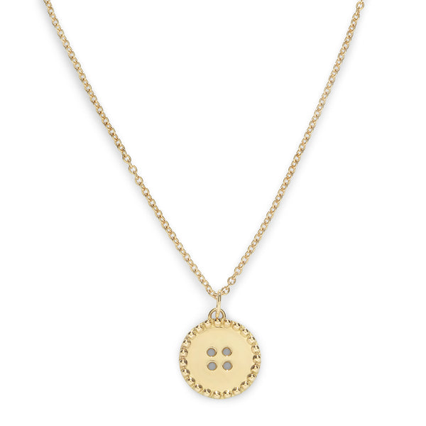 BUTTON CLASSIC CHAIN NECKLACE - 18K YELLOW GOLD