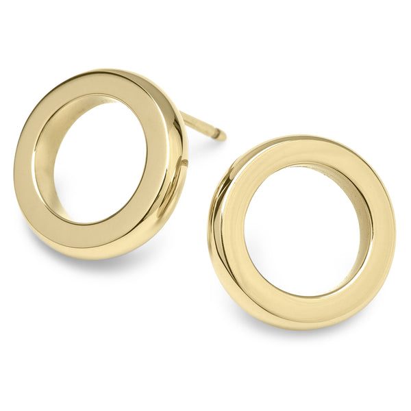DUETTO BUTTON EARRINGS - 18K YELLOW GOLD