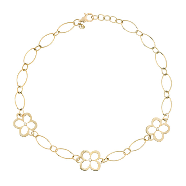 FIORE LARGE LINK CHAIN NECKLACE with DIAMONDS