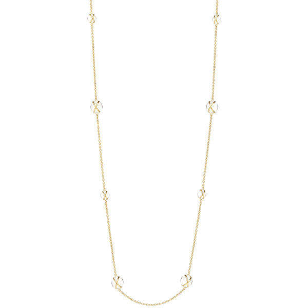 PRISMA CRYSTAL QUARTZ 37" LUXE CHAIN NECKLACE - 18K YELLOW GOLD